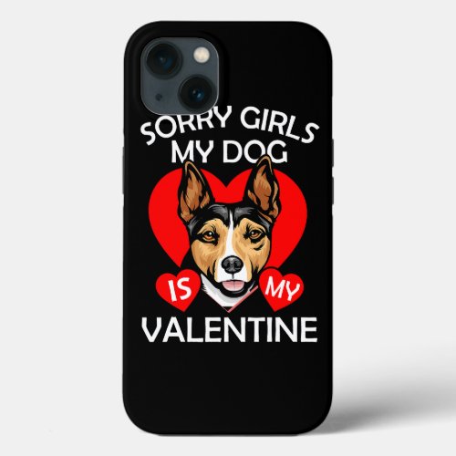 Dog Rat Terrier Sorry Girls My Dog Is My Valentine iPhone 13 Case
