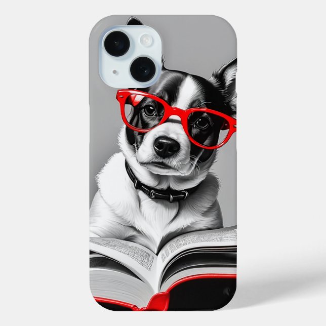 Dog Reading Book Case-Mate iPhone Case (Back)