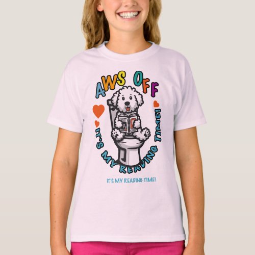 Dog reading on the toilet 95004 T_Shirt