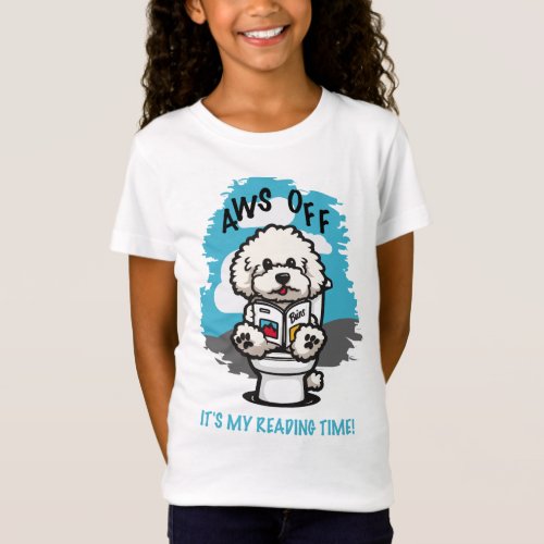 Dog reading on the toilet 95005 T_Shirt