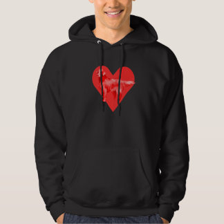 Dog Red Heart Flat Coated Retriever Hoodie