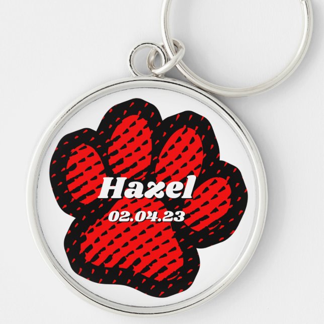 Dog red leg keychain (Front)