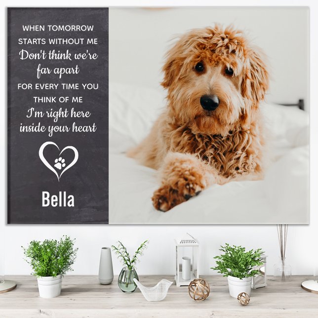 Dog Remembrance Custom Photo Pet Memorial Acrylic Print (Creator Uploaded)