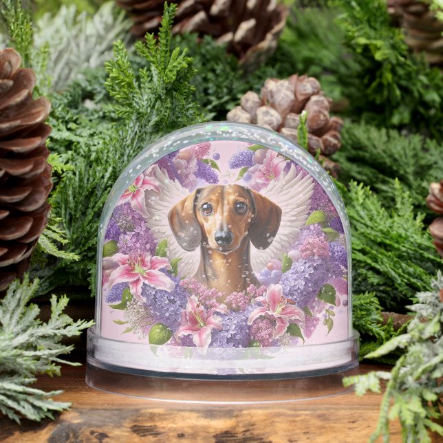 Dog Remembrance Dachshund Snow Globe (Winter)