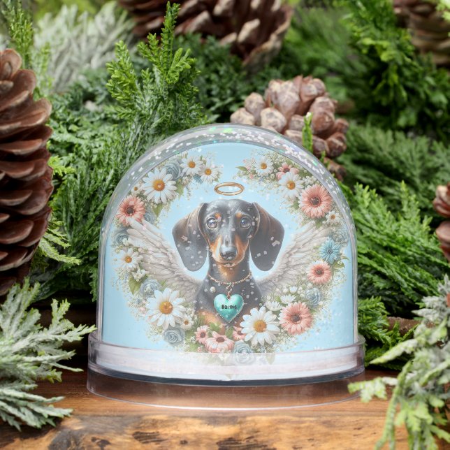 Dog Remembrance Dachshund Snow Globe (Winter)