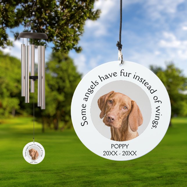 Dog Remembrance, Personalized Pet Loss Memorial Wind Chime (Outdoor)