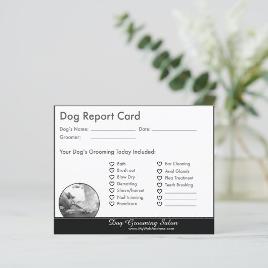 Dog Report Card for Dog Groomers (Standing Front)