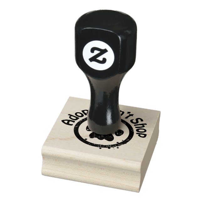 Dog Rescue - Adopt Don’t Shop  Rubber Stamp (Stamp)