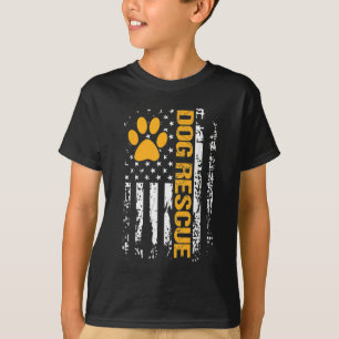 Dog Rescue American Flag Dog Shelter Dog Adoption T-Shirt