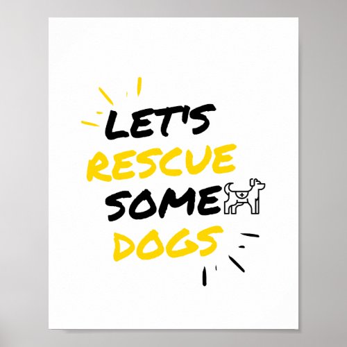 Dog rescue breed poster