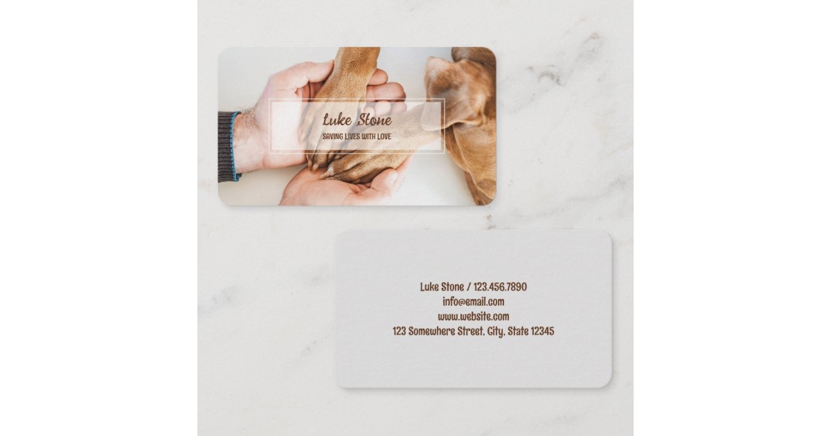 Dog Rescue Business Card Zazzle