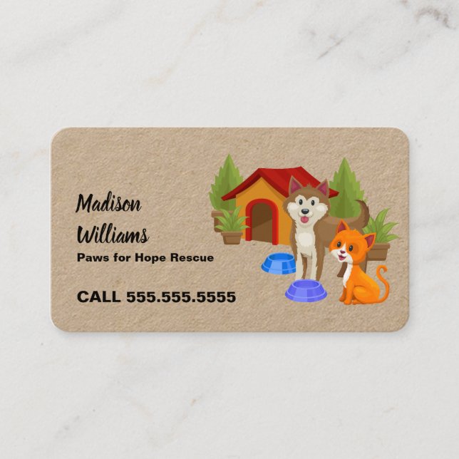 Dog Rescue Business Card (Front)