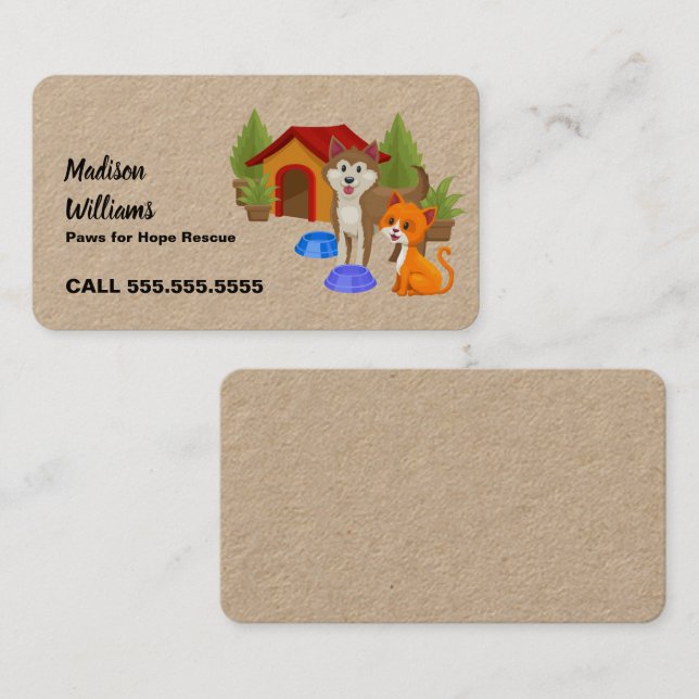 Dog Rescue Business Card (Front/Back)