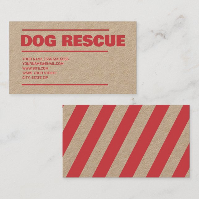 Dog Rescue Business Card (Front/Back)