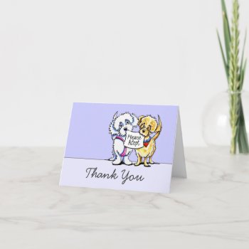 Dog Rescue Cute Mutts Thank You by offleashart at Zazzle