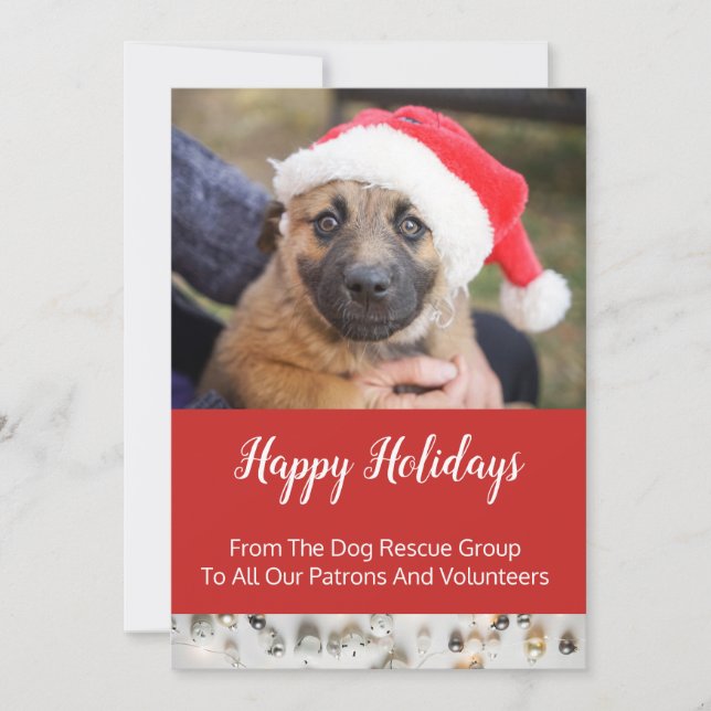 Dog Rescue Group Holiday Business Card (Front)