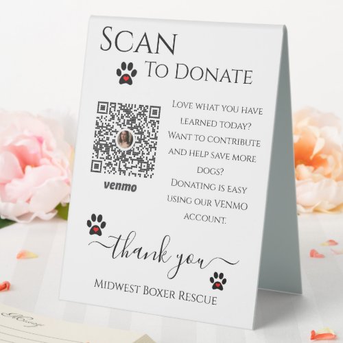 Dog Rescue Group Ideas Fundraisers Venmo Sign 