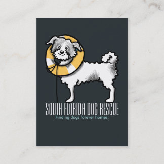 Dog Rescue Life Preserver Yellow Business Card