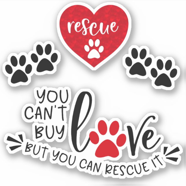 Dog Rescue Pack 1Four Individual Sticker (Front)