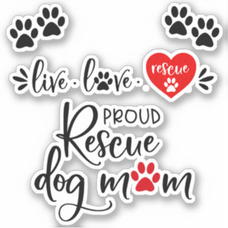 Dog Rescue Pack 2 Four Individual Sticker