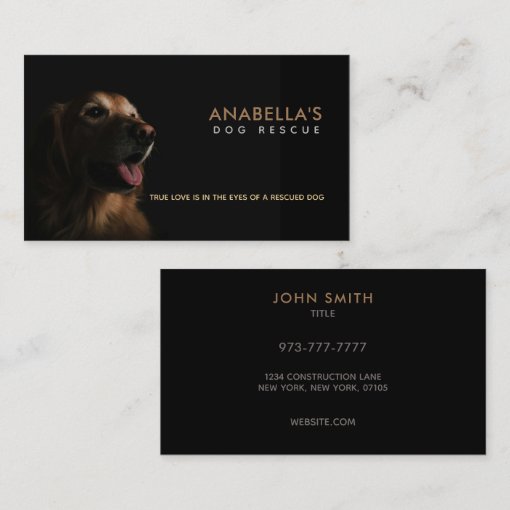 Dog Rescue Slogans Business Cards Zazzle