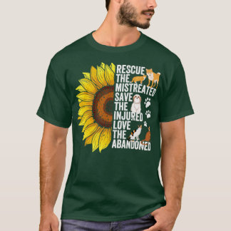 Dog Rescue Sunflower Rescue The Mistreated T-Shirt