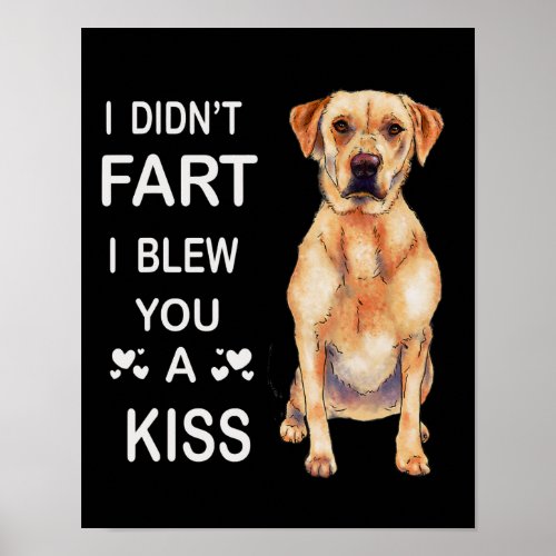 Dog  Retriever Drawing Funny Dog Fart Poster