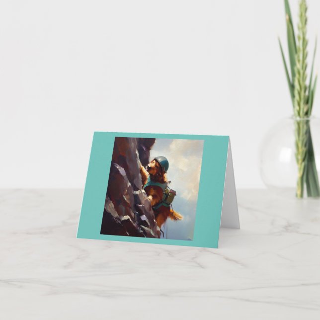 Dog Rock Climbing Card (Front)