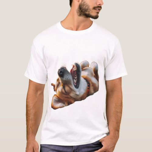 Dog Rolling With Glee Joy Happiness T_Shirt