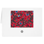 Dog rose and butterflies in red and blue (Back Horizontal)