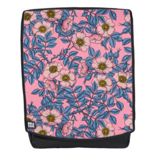Dog rose pattern backpack