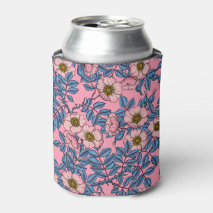 Dog rose pattern can cooler