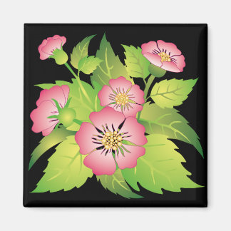 dog roses magnet