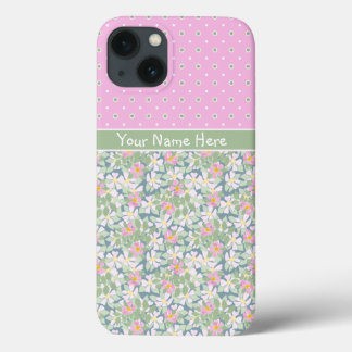 Dog Roses on Navy, Polkas on Pink iPhone 6 Case