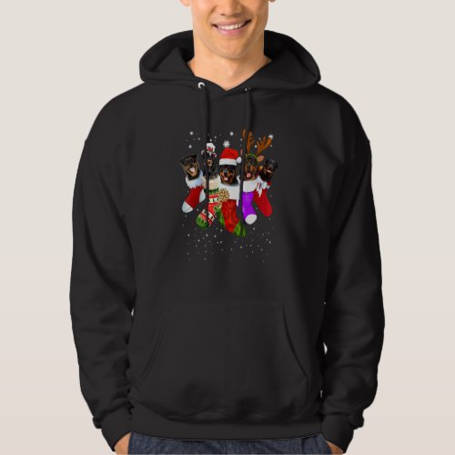 Dog Rottweiler Christmas Socks  Xmas Pajama Pet Pu Hoodie