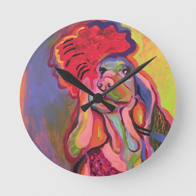 dog round clock (Front)