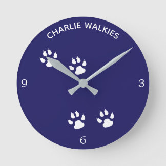 Dog Round Clock