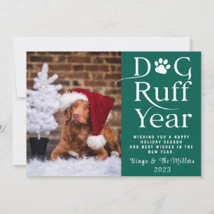 Dog Ruff Year Pet Photo Funny holiday card