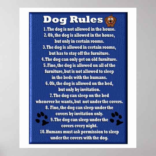 Dog Rules Poster