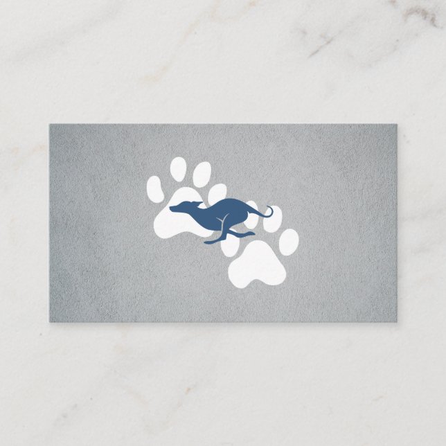 Dog Running | Paws Business Card (Front)