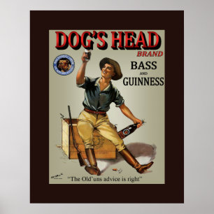 Dog’s Head Bottling Co.~ Read Brothers Ltd. Lond Poster