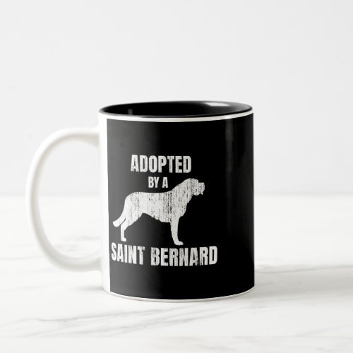 Dog Saint Bernard Funny Dog Lover Tee Two_Tone Coffee Mug