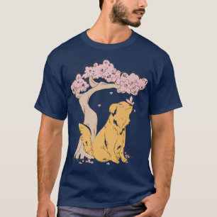 Dog Sakura Cherry Blossom Flower Cute Japanese A T-Shirt