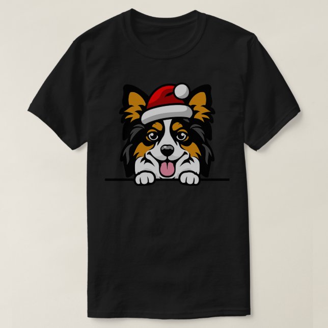 dog santa cute christmas (177) T-Shirt (Design Front)