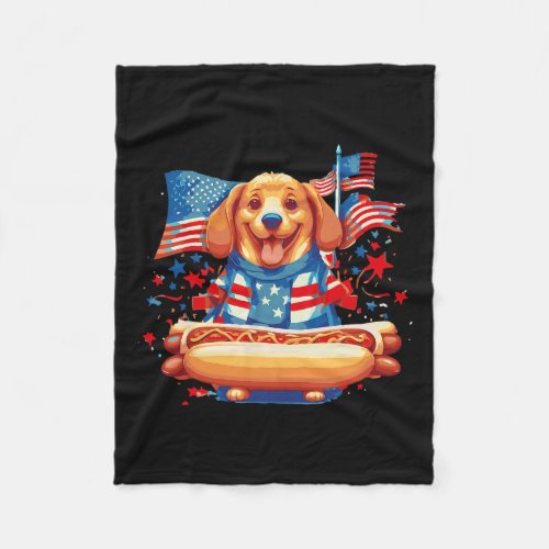 Dog Sausages Frank Day Merican Sarcastic Food Anim Fleece Blanket