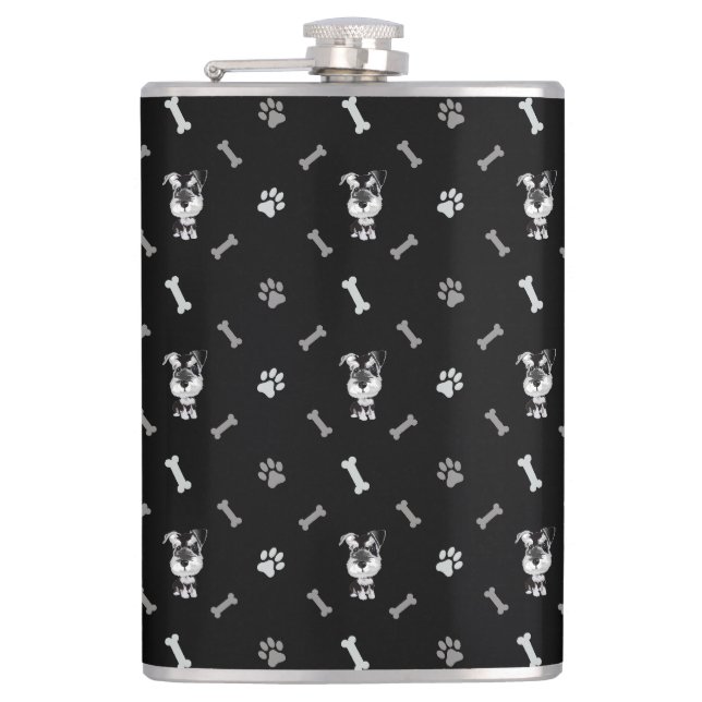  Dog Schnauzer Flask (Front)