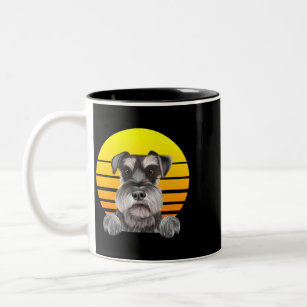 Dog Schnauzer Vintage Sunset Miniature Schnauzer D Two-Tone Coffee Mug