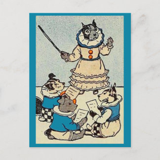 dog school postcard