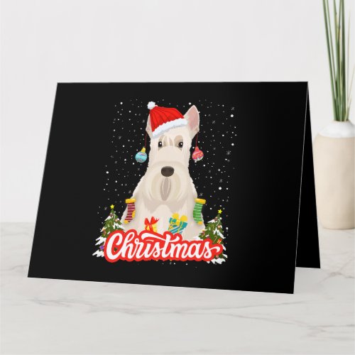 Dog Scottish Terrier Christmas Idea For Women Xmas Card