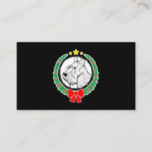 Dog Scottish Terrier Christmas Xmas Dog Business Card